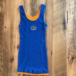 Florida Gators Blue and Orange Ribbed Tank Top